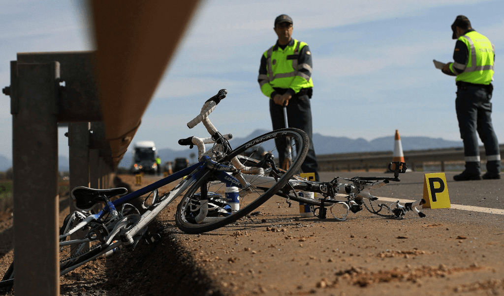 Accidente de tráfico en bicicleta